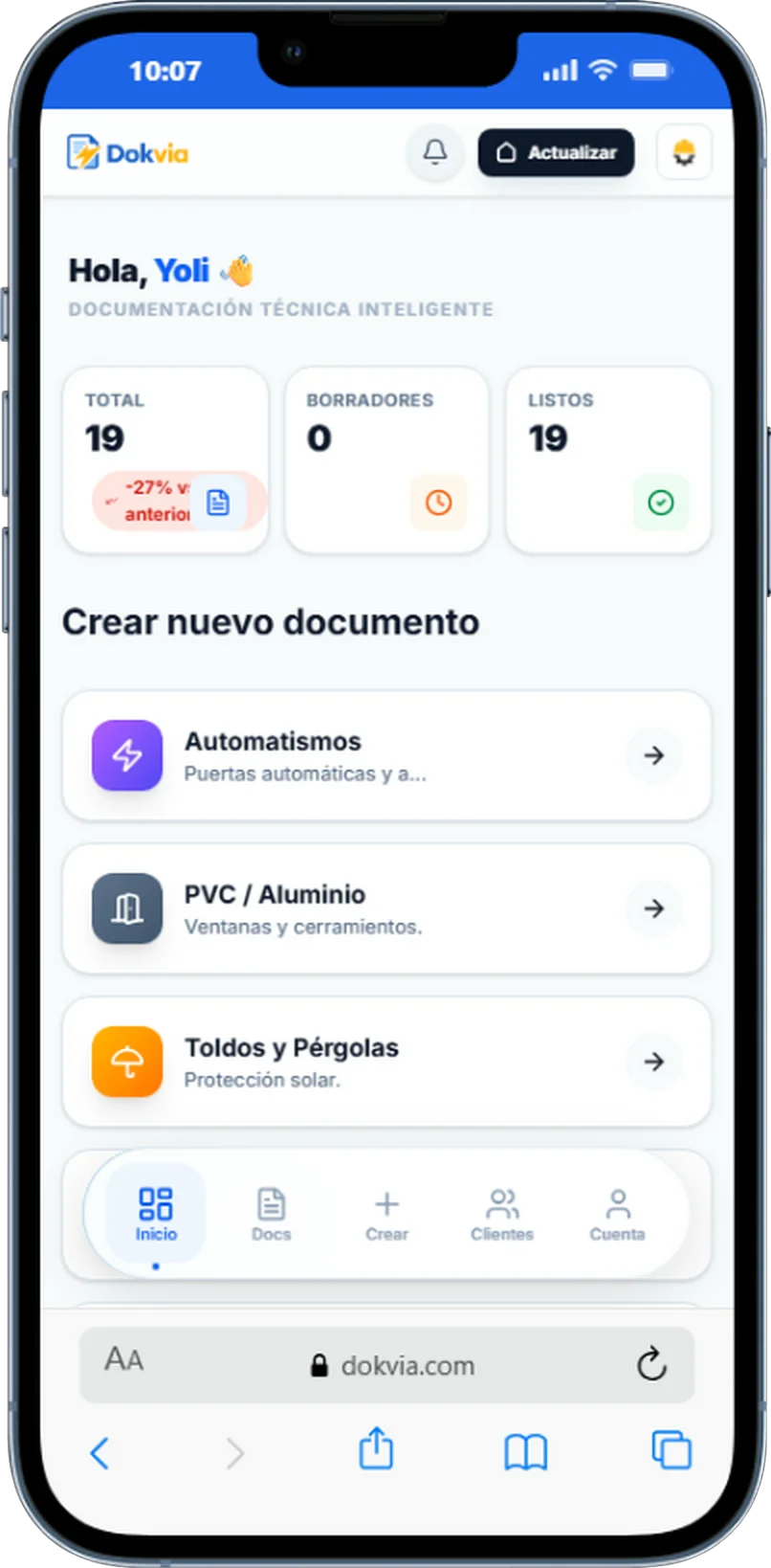 Dokvia PWA - Sin descarga
